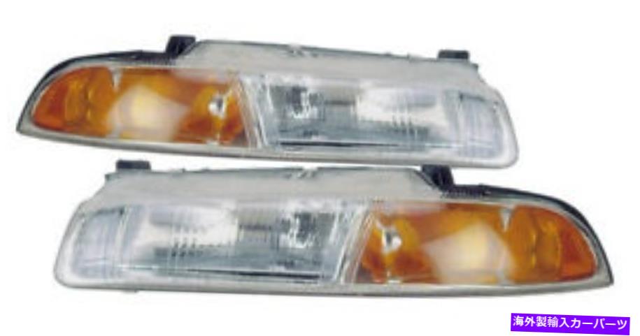 USヘッドライト 1995年1996年のクライスラー・シュラス| Dodge Stratus Plymouth Breezeヘッドライトペアセット For 1995 1996 Chrysler Cirrus|Dodge Stratus|Plymouth Breeze Headlights Pair Set【並行輸入品】