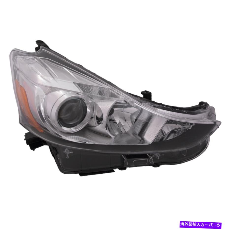 USヘッドライト ヘッドライトハロゲン（W / O DRL）右セダン4DRフィット2016-2017ホンダアコードLXモデル Headlight Halogen (w/o DRL) Right Sedan 4Dr Fits 2016-2017 Honda Accord LX Model【並行輸入品】