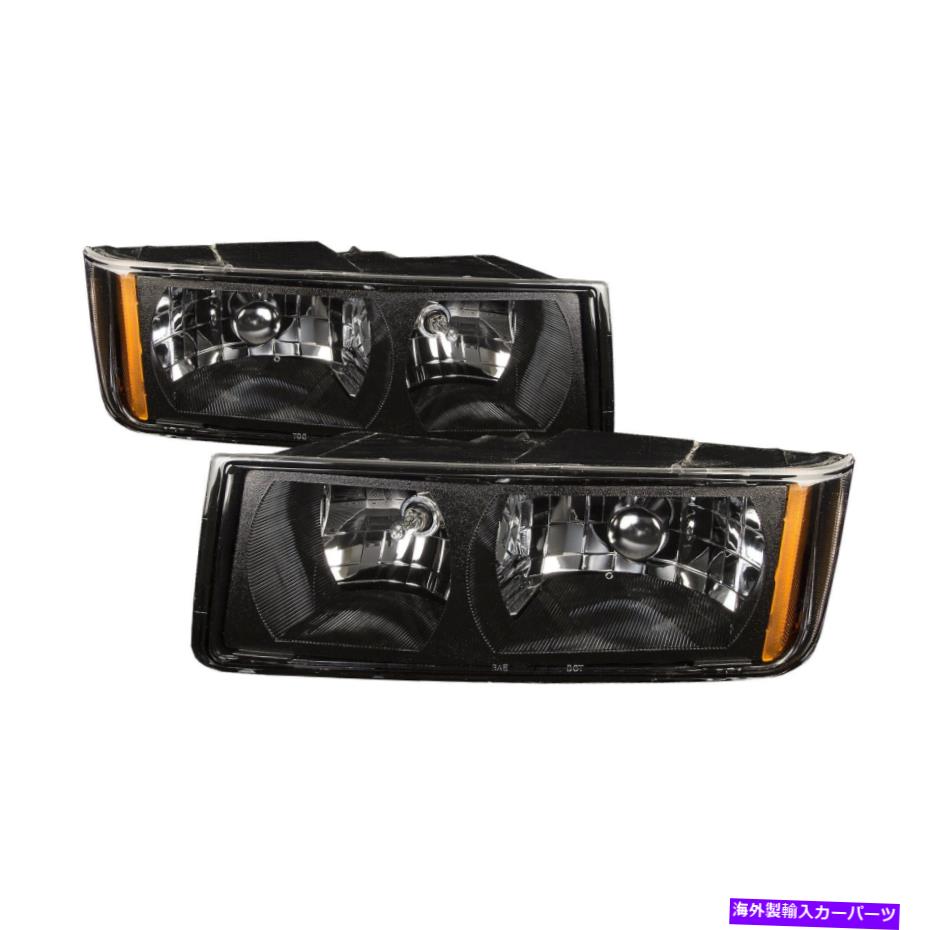USヘッドライト フィット02-06 Chevy Avalanche W / Body Claddingヘッドライトヘッドランプペア Fits 02-06 Chevy Avalanche W/Body Cladding Headlights Headlamps Pair【並行輸入品】