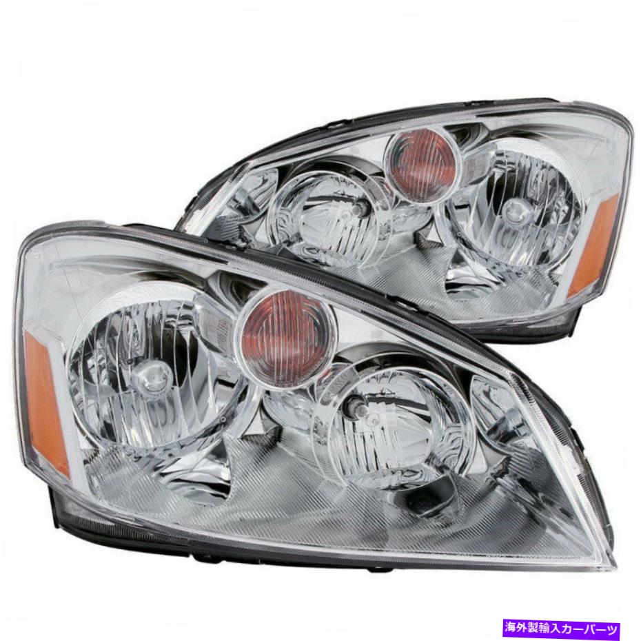 USヘッドライト Anzo USA Crystal Headlights Nissan Altima 2005-2006のためのクロム Anzo USA Crystal Headlights Chrome for Nissan Altima 2005-2006【並行輸入品】