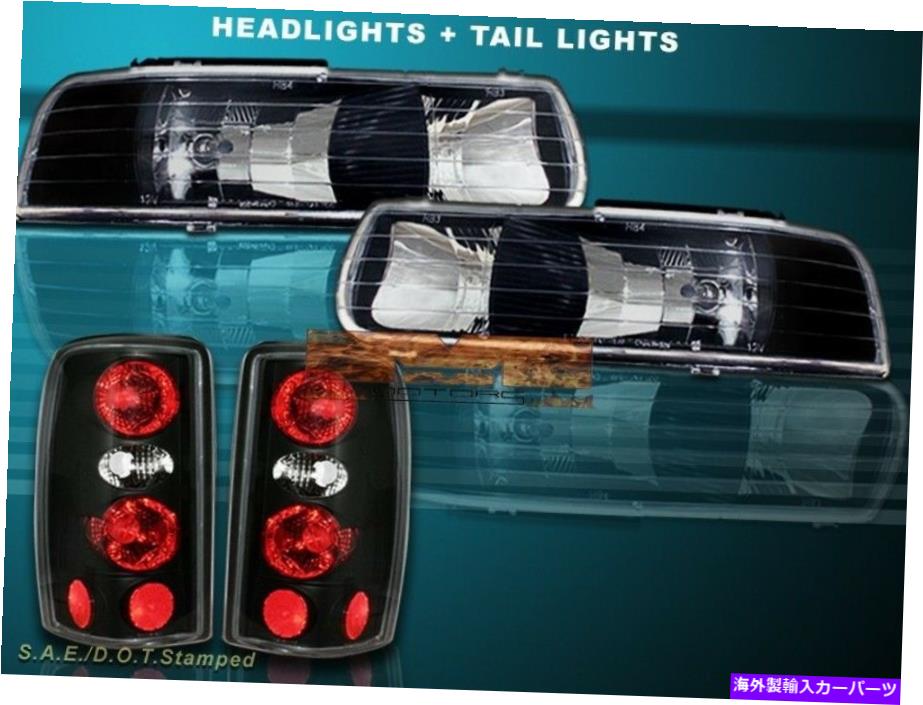 【楽天市場】USヘッドライト 00 06シボレ郊外タホブラックハウジングヘッドライト+ブラックテールライト 00 06 CHEVY