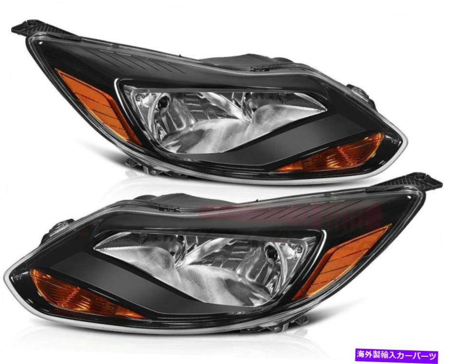 USヘッドライト フォードフォーカスのヘッドライト2012-2014 S SEチタンユーロクリスタルアンバー交換 Headlights For Ford Focus 2012-2014 S SE Titanium Euro Crystal Amber Replacement【並行輸入品】
