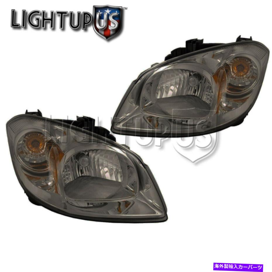 USヘッドライト 2005-2010のシボレーコバルトPontiac G5のための左右ペアの燻製レンズヘッドライト Left Right Pair Smoked Lens Headlights for 2005-2010 CHEVROLET COBALT PONTIAC G5【並行輸入品】