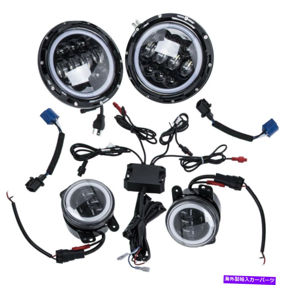 USヘッドライト Jog Lights and RGB LED HaloヘッドライトコンボキットJEEP Wrangler JK 2007-2018 Fog Lights and RGB LED Halo Headlights Combo Kit for Jeep Wrangler JK 2007-2018【並行輸入品】 45,080円