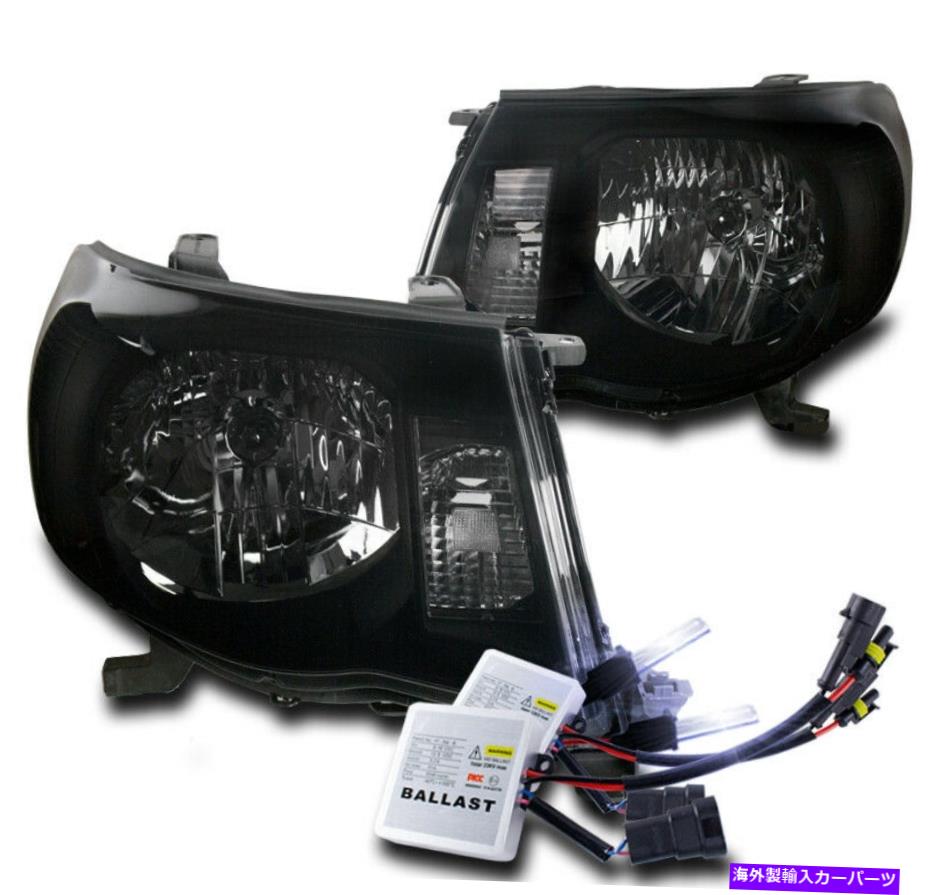 USヘッドライト TOYOTA 2005-2011タコマブラック/スモーク交換ヘッドライトランプW / 10000K HID FOR TOYOTA 2005-2011 TACOMA BLACK/SMOKE REPLACEMENT HEAD LIGHT LAMP W/10000K HID【並行輸入品】
