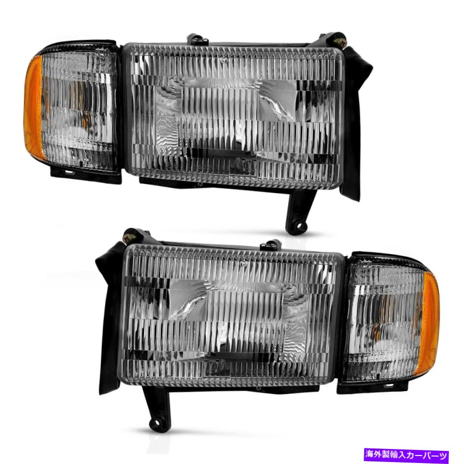 USヘッドライト Anzo USA 111456クリスタルヘッドライトセットフィット94-02 RAM 1500 RAM 2500 RAM 3500 Anzo USA 111456 Crystal Headlight Set Fits 94-02 Ram 1500 Ram 2500 Ram 3500【並行輸入品】