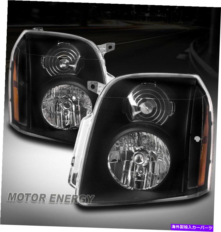USヘッドライト 07-14 GMC Yukon Denali XL 1500 2500ヘッドライトランプブラック左+右ペア FOR 07-14 GMC YUKON DENALI XL 1500 2500 HEADLIGHTS LAMPS BLACK LEFT+RIGHT PAIR【並行輸入品】