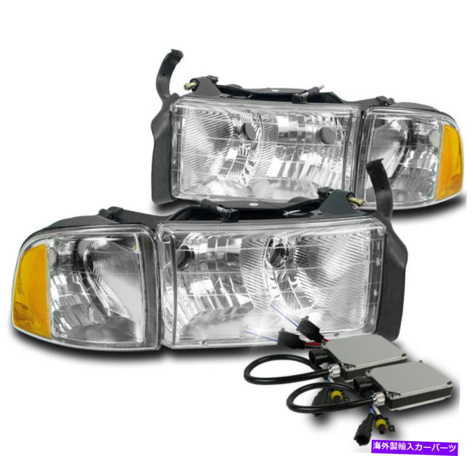 【楽天市場】USヘッドライト 1999 2001年RAM 1500スポーツクロームヘッドライト+コーナーランプ+ 8000KキセノンHIDキット FOR 19992001 RAM