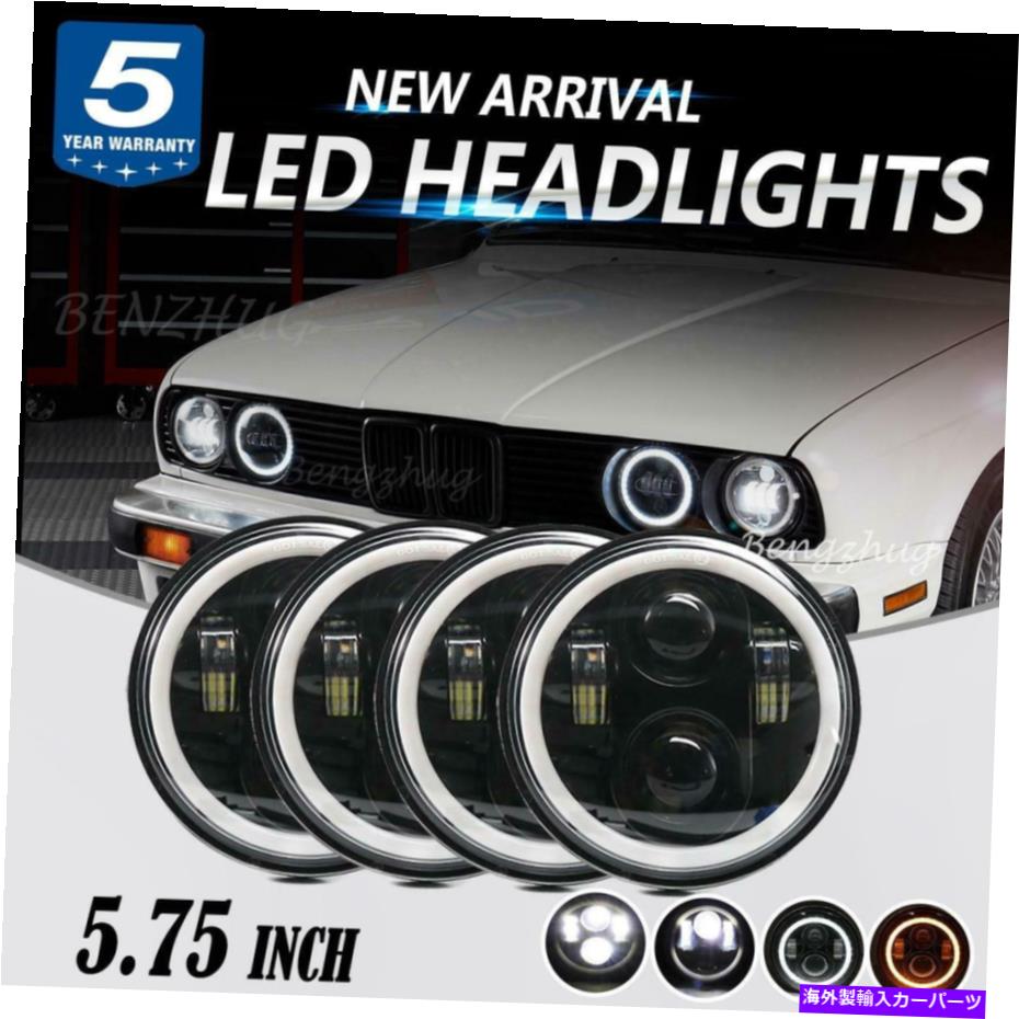 USヘッドライト 4pc 5.75 5-3 / 4インチ円形LEDヘッドライトのためのシボレーGMCコルベットC1 C2 Dodge 4pc 5.75 5-3/4 inch Round LED Headlight for Chevy GMC Corvette C1 C2 Dodge【並行輸入品】|Us Custom Parts Shop USDM