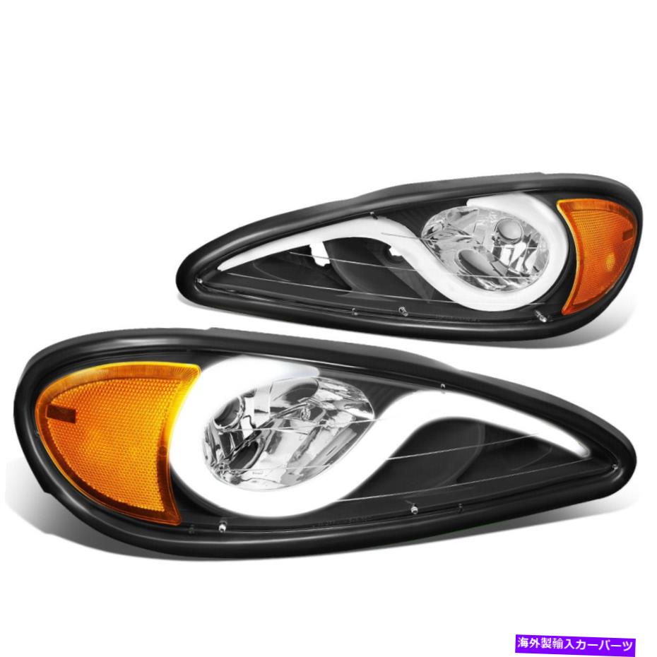 USヘッドライト 2ピースブラックハウジング琥珀側LED DRLヘッドライト/ランプ99-05ポンティアックグランドam 2PCS BLACK HOUSING AMBER SIDE LED DRL HEADLIGHT/LAMP FOR 99-05 PONTIAC GRAND AM【並行輸入品】 45,080円