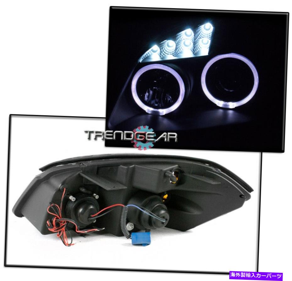 USヘッドライト 2005-2010 Chevy Cobalt Halo LEDブラックプロジェクターヘッドライトランプW / DRL信号 FOR 2005-2010 CHEVY COBALT HALO LED BLACK PROJECTOR HEADLIGHTS LAMP W/DRL SIGNAL【並行輸入品】