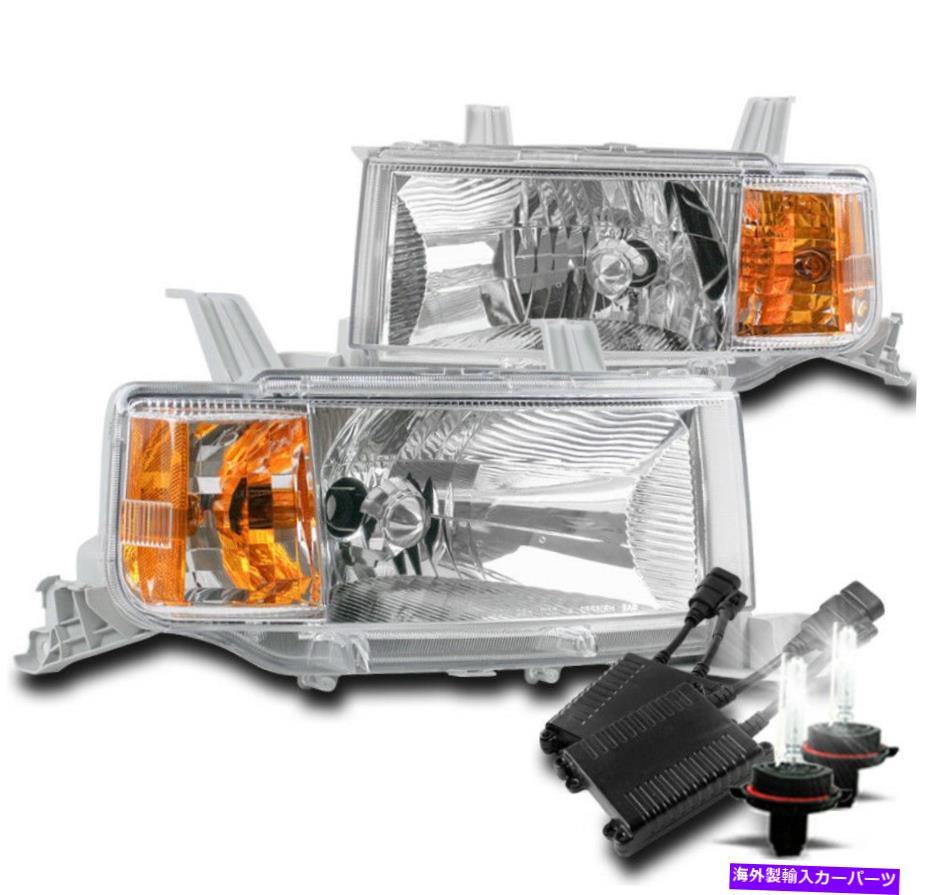 USヘッドライト 2004年2005年2006 SCION XBクリスタルスタイルクロムヘッドライトヘッドランプ+ 50W 6K HID FOR 2004 2005 2006 SCION XB CRYSTAL STYLE CHROME HEADLIGHTS HEADLAMP +50W 6K HID【並行輸入品】