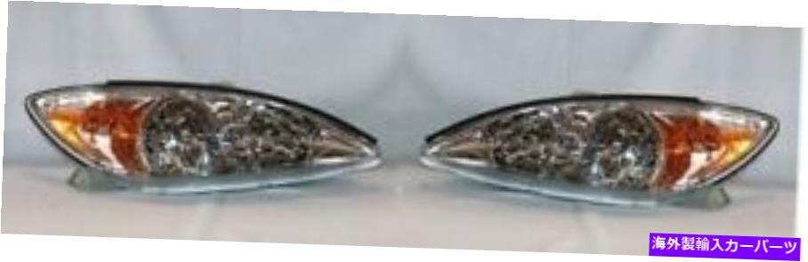 USヘッドライト 2002-2004トヨタカムリXLEヘッドライトヘッドランプドライバー＆旅客LH + RH For 2002-2004 Toyota Camry LE XLE Headlights Head Lamps Driver & Passenger LH+RH【並行輸入品】