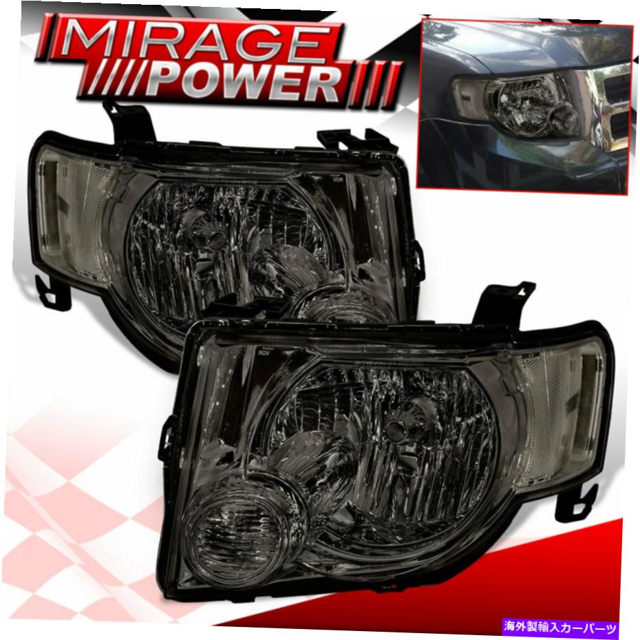 【楽天市場】USヘッドライト クロームハウジングスモークレンズヘッドライトアップグレードの取り替えは0812フォードエスケープ Chrome