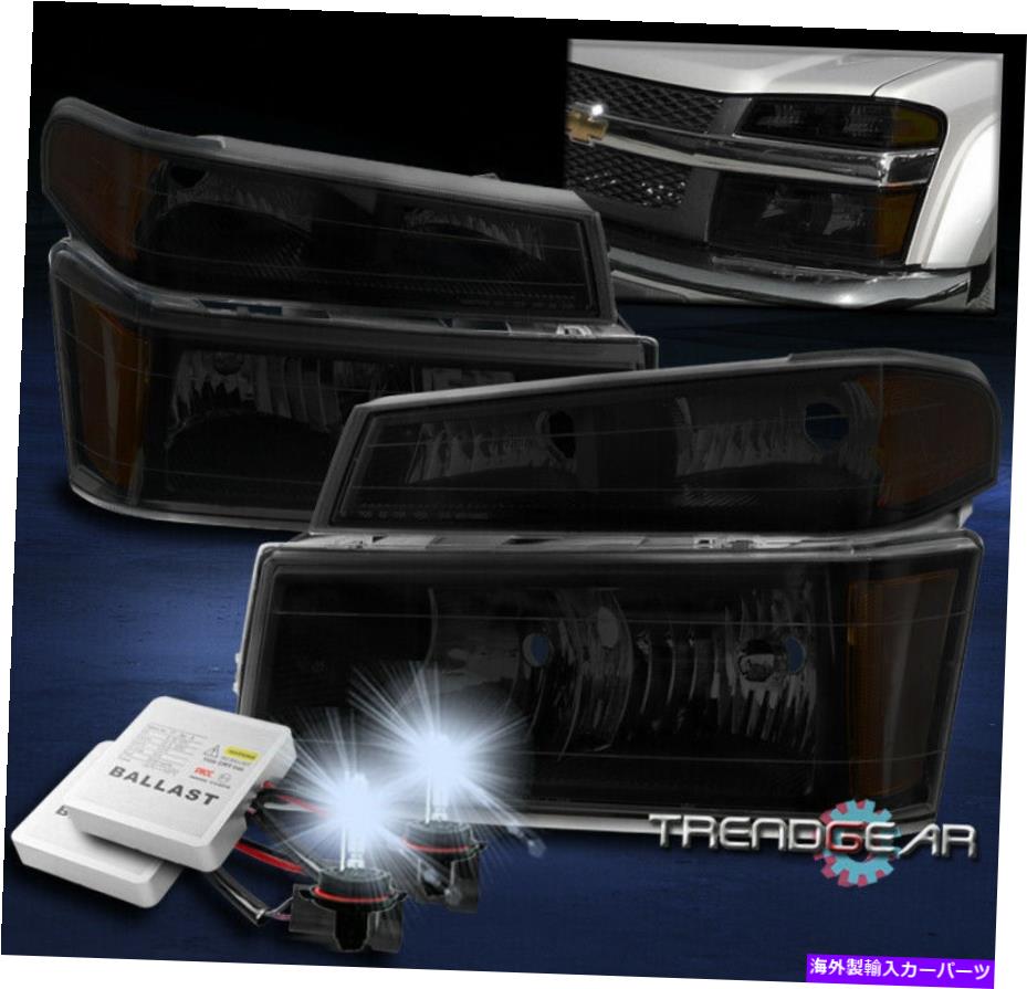 USヘッドライト 2004-2012シボレーコロラド/ GMCキャニオンブラック/スモークヘッドライトランプW / 8K HIDキット FOR 2004-2012 CHEVY COLORADO/GMC CANYON BLACK/SMOKE HEADLIGHTS LAMP W/8K HID KIT【並行輸入品】