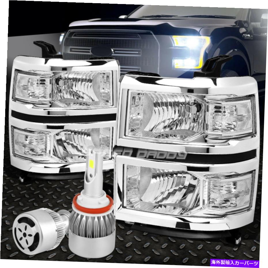 USヘッドライト クロムハウジングヘッドライト+クリアコーナー+ホワイトLED H8 HID 14-15 GMT K2XX CHROME HOUSING HEADLIGHT+CLEAR CORNER+WHITE LED H8 HID W/FAN FOR 14-15 GMT K2XX【並行輸入品】
