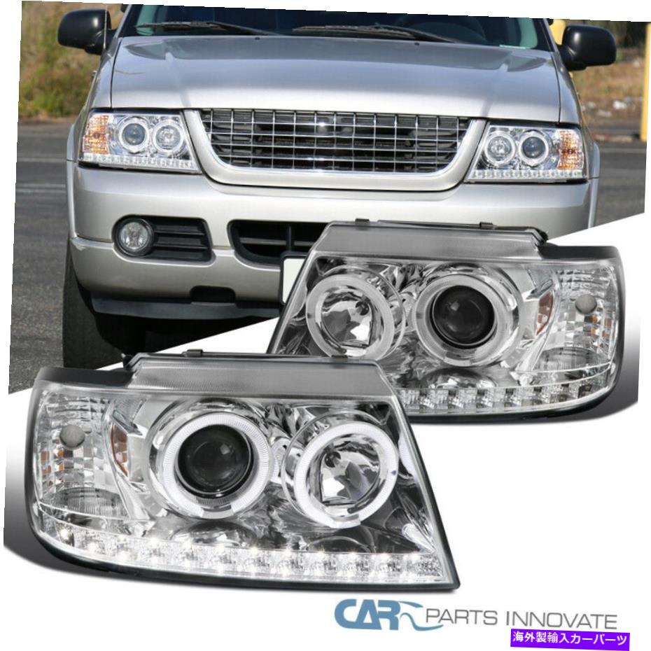 USヘッドライト 02-05フォードエクスプローラLED HaloプロジェクタヘッドライトW / LEDストリップ左+右 For 02-05 Ford Explorer LED Halo Projector Headlights w/ LED Strip Left+Right【並行輸入品】｜Us Custom Parts Shop USDM