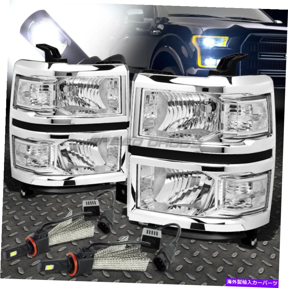 USヘッドライト クロームハウジングヘッドライト+クリアコーナー+ 6000KホワイトLEDシステム14~15 GMT K2XX CHROME HOUSING HEADLIGHT+CLEAR CORNER+6000K WHITE LED SYSTEM FOR 14-15 GMT K2XX【並行輸入品】