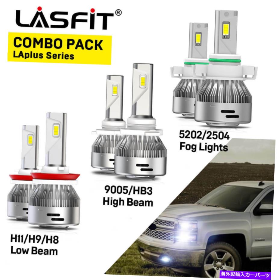USヘッドライト LasfitコンボLEDヘッドライト+霧電球のためのChevy Colorado 2015-2020白 Lasfit Combo LED Headlights+Fog Light Bulbs for Chevy Colorado 2015-2020 White【並行輸入品】