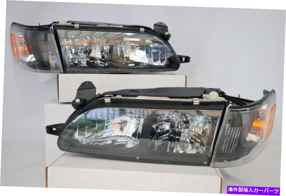 USヘッドライト 93 97トヨタカローラDXヘッドライトブラックハウジングクリアレンズセット左+右 For 93 97 Toyota Corolla DX Headlights Black Housing Clear Lens Set Left+Right【並行輸入品】 47,681円
