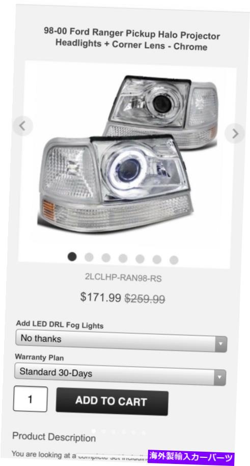 USヘッドライト フォードレンジャーヘッドライト1998年 ford ranger headlights 1998【並行輸入品】|Us Custom Parts Shop USDM