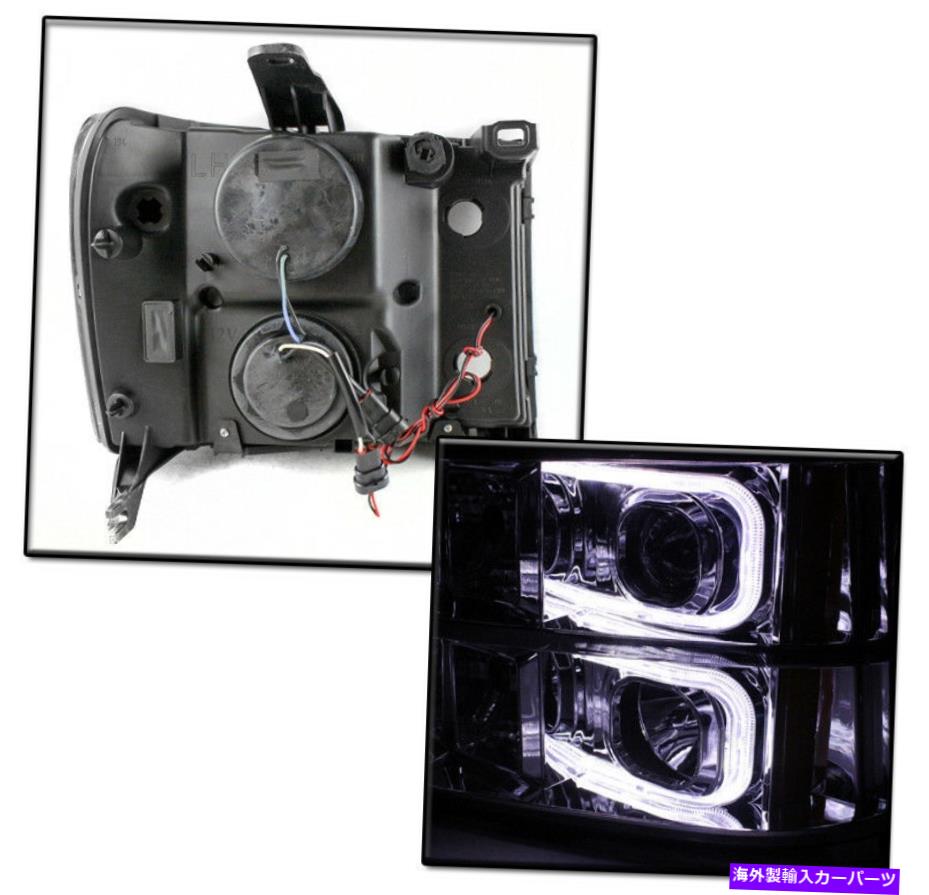 USヘッドライト 2007-2013 GMC Sierra Optic Chrome LEDバープロジェクターヘッドライトヘッドランプペア FOR 2007-2013 GMC SIERRA OPTIC CHROME LED BAR PROJECTOR HEADLIGHTS HEADLAMP PAIR【並行輸入品】|Us Custom Parts Shop USDM