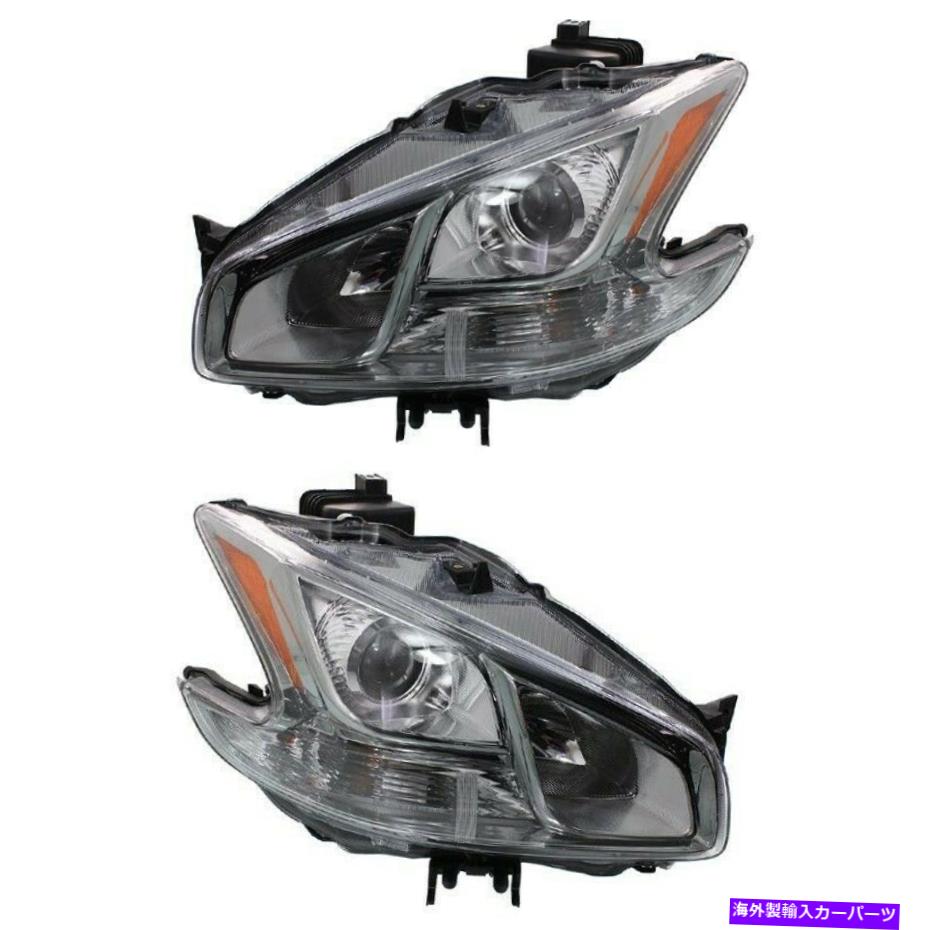 USヘッドライト 2009-2014日産マキシマセダンのヘッドライトセット球根2pc Headlight Set For 2009-2014 Nissan Maxima Sedan Left and Right With Bulb 2Pc【並行輸入品】