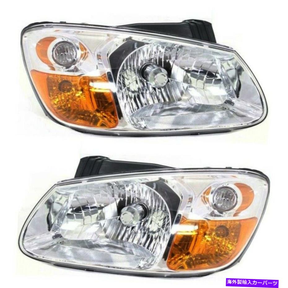 USヘッドライト Headlight 2007-2009 Kia Spectraが球根2pcで左右に設定 Headlight Set For 2007-2009 Kia Spectra Left and Right With Bulb 2Pc【並行輸入品】