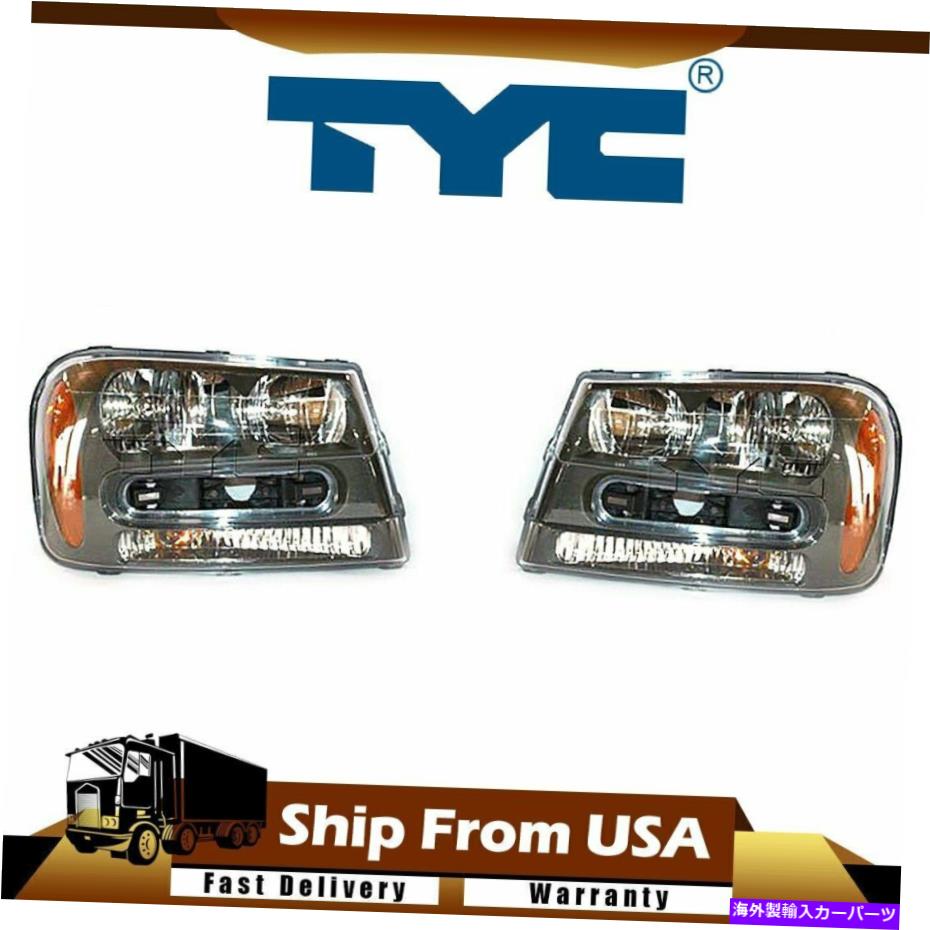 USヘッドライト Tyc右右ヘッドライトアセンブリキットChevrolet Trailblazer 2002-2009 TYC Left Right Headlight Assembly Kit For Chevrolet Trailblazer 2002-2009【並行輸入品】