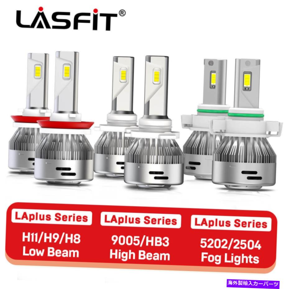 USヘッドライト 6倍のLasfit LEDヘッドライトHi Lo Fog Light for Chevy Silverado 2500 3500 HD 07-2019 6x LASFIT LED Headlight Hi Lo Fog Light for Chevy Silverado 2500 3500 HD 07-2019【並行輸入品】