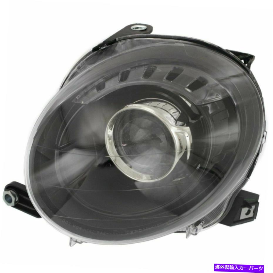 USヘッドライト Fiat 500 2012-2016左ドライバーブラックヘッドライトヘッドライトランプのフロント新W /電球 FIAT 500 2012-2016 LEFT DRIVER BLACK HEADLIGHT HEAD LIGHT LAMP FRONT NEW W/BULBS【並行輸入品】
