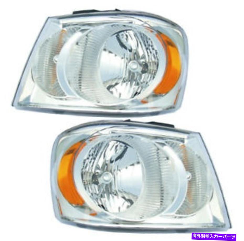 USヘッドライト ヘッドライトフロントランプペア07-09 Dodge Durango Left＆Rightのためのセット Headlights Front Lamps Pair Set for 07-09 Dodge Durango Left & Right【並行輸入品】