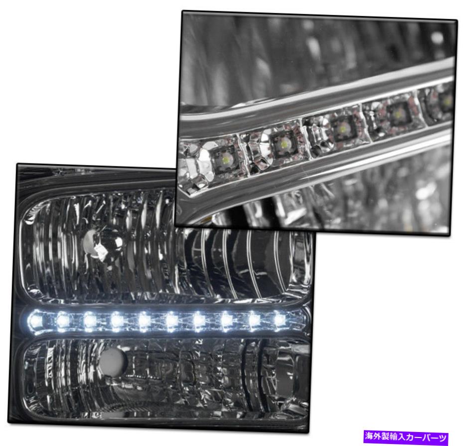 USヘッドライト 2005年2006 2007フォードF250 F350 F450 F550 SDクロームLEDヘッドライトランプW / 6000K HID 2005 2006 2007 FORD F250 F350 F450 F550 SD CHROME LED HEADLIGHT LAMP W/6000K HID【並行輸入品】