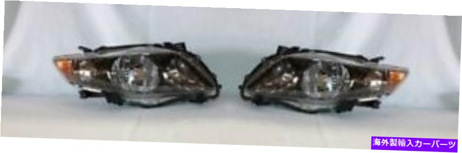 USヘッドライト 2009-2010トヨタカローラS / XRSの右+左側の交換ヘッドライトペア Right + Left Side Replacement Headlight PAIR For 2009-2010 Toyota Corolla S/XRS【並行輸入品】