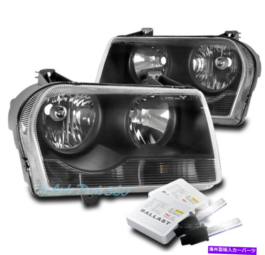 USヘッドライト 05-10 Chrysler 300の交換用ヘッドライトヘッドランプランプブラックW / 6KキセノンHID FOR 05-10 CHRYSLER 300 REPLACEMENT HEADLIGHT HEADLAMP LAMP BLACK W/6K XENON HID【並行輸入品】|Us Custom Parts Shop USDM