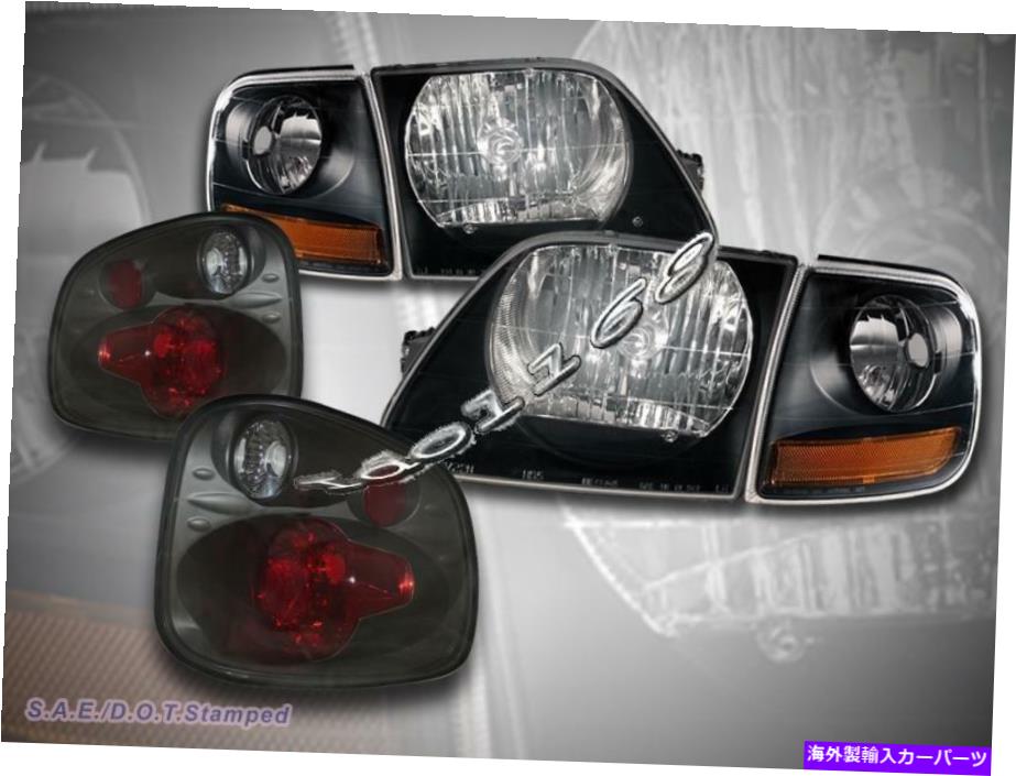 USヘッドライト 2001-03フォードF150 SVTスーパースクリールヘッドライトBLK +コーナーBLK +テールライトブラック 2001-03 FORD F150 SVT SUPERCREW HEADLIGHTS BLK + CORNER BLK + TAIL LIGHTS BLACK【並行輸入品】｜Us Custom Parts Shop USDM