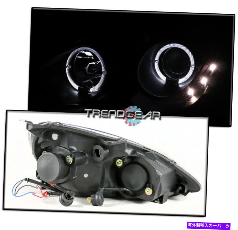 USヘッドライト 2002年2003年2004年Acura RSX DC5 Haloブラックプロジェクターヘッドライトヘッドランプランプ FOR 2002 2003 2004 ACURA RSX DC5 HALO BLACK PROJECTOR HEADLIGHTS HEADLAMPS LAMPS【並行輸入品】