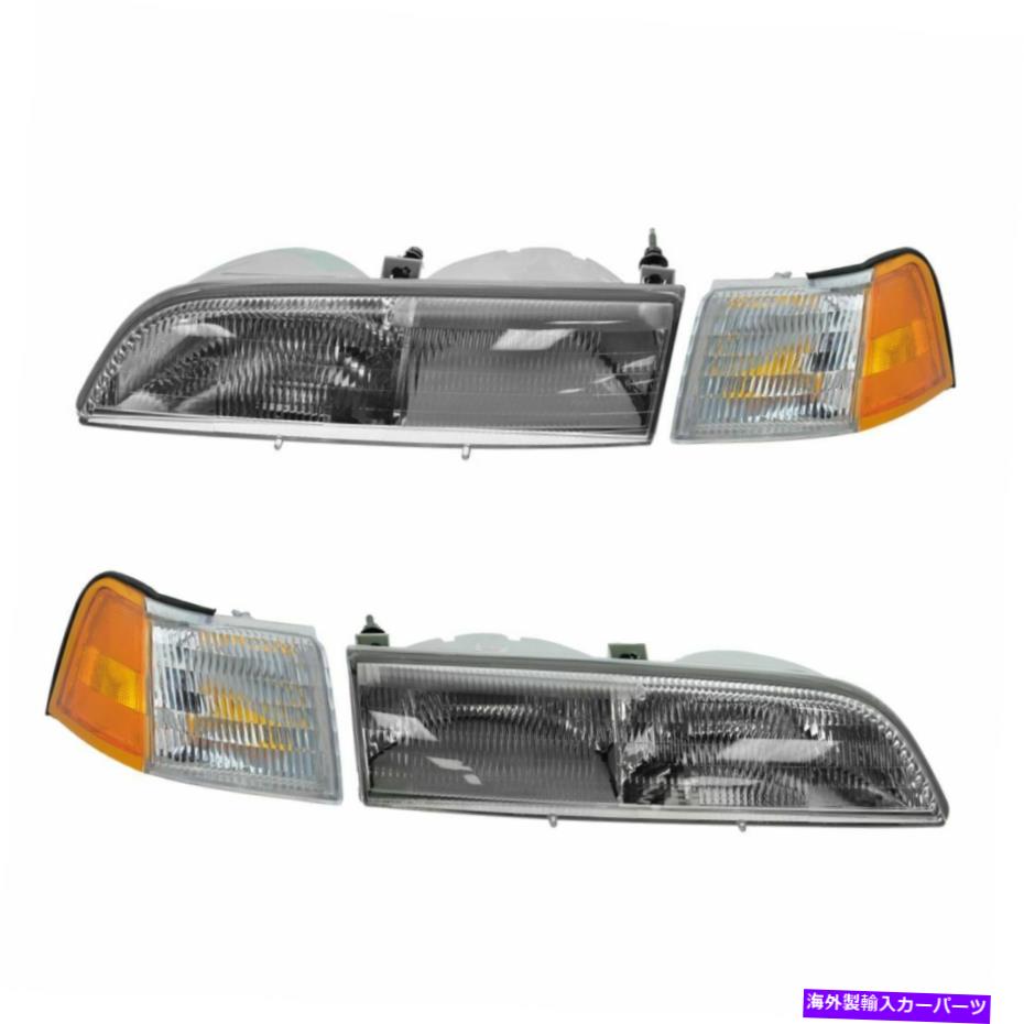 USヘッドライト ヘッドライト駐車場ライト左右4ピースセット89-93フォードサンダーバード Headlights Parking Lamp Light Left Right 4 Piece Set for 89-93 Ford Thunderbird【並行輸入品】｜Us Custom Parts Shop USDM
