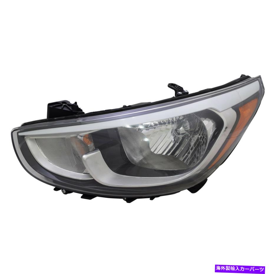 USヘッドライト ヘッドライトアセンブリ - CAPA認証済み左TYCフィット15-17ヒュンダイアクセント Headlight Assembly-Capa Certified Left TYC fits 15-17 Hyundai Accent【並行輸入品】