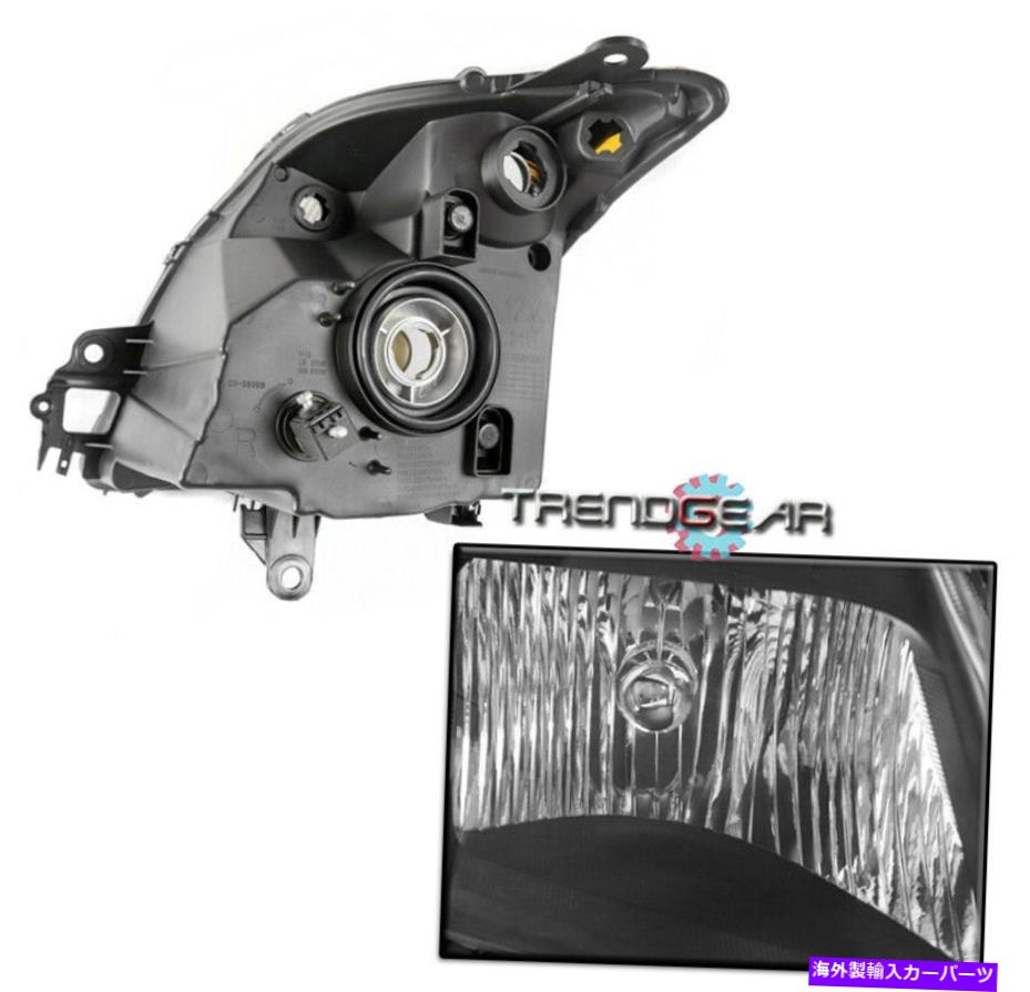 USヘッドライト 2007年2008年2009年SentraブラッククリスタルスタイルヘッドライトランプW / LED DRLキットLH + RH FOR 2007 2008 2009 SENTRA BLACK CRYSTAL STYLE HEADLIGHT LAMP W/LED DRL KIT LH+RH【並行輸入品】