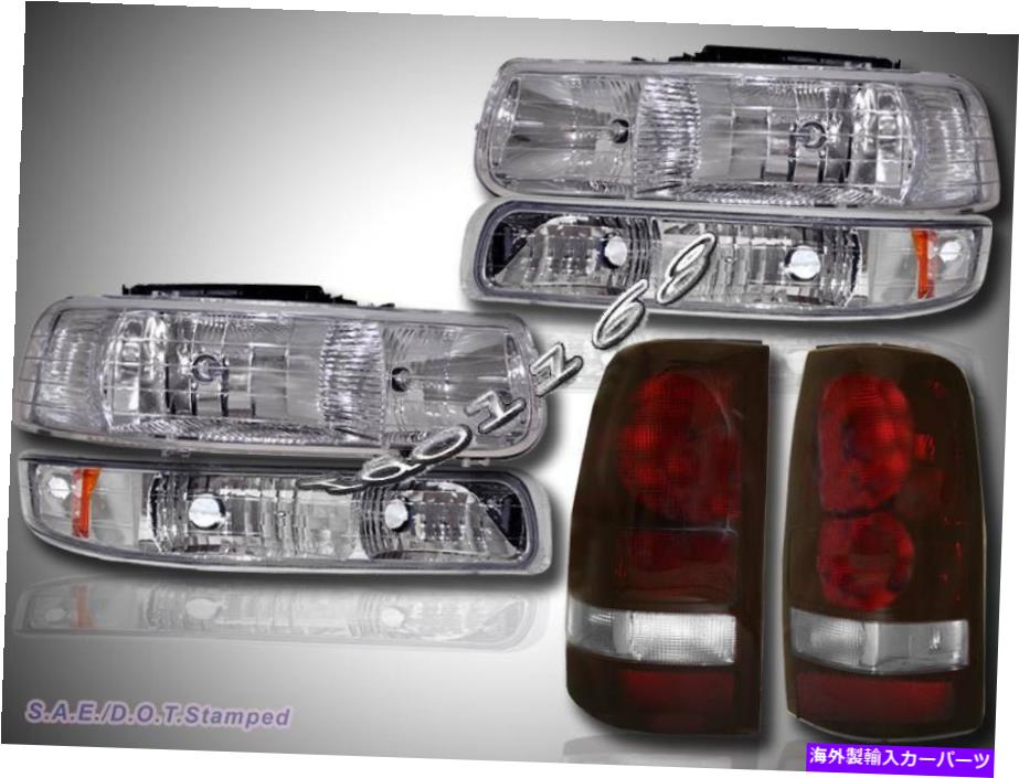 USヘッドライト 99-02 Silverado Chromeクリアヘッドライト/バンパー信号ライト/テールライトレッド 99-02 SILVERADO CHROME CLEAR HEADLIGHTS / BUMPER SIGNAL LIGHTS/ TAIL LIGHTS RED【並行輸入品】|Us Custom Parts Shop USDM