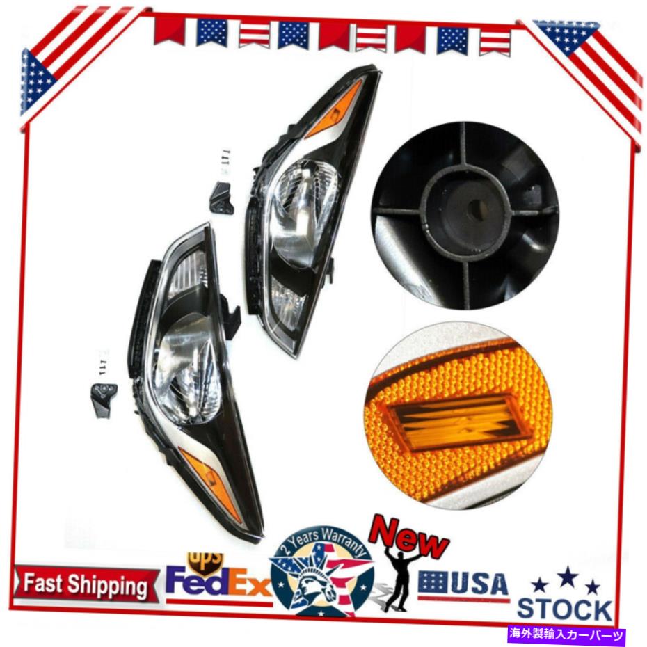 USヘッドライト 18-20 Hyundaiアクセントセダン2xハロゲンヘッドライトクロームハウジングLH + RHトップ Fits 18-20 Hyundai Accent Sedan 2x Halogen Headlights Chrome Housing LH + RH TOP【並行輸入品】