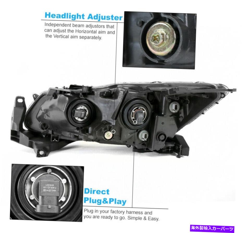 USヘッドライト 16-17ホンダアコードセダンハロゲンプロジェクターヘッドライトクローム乗客 For 16-17 Honda Accord Sedan Halogen Projector Headlight Chrome Passenger Right【並行輸入品】