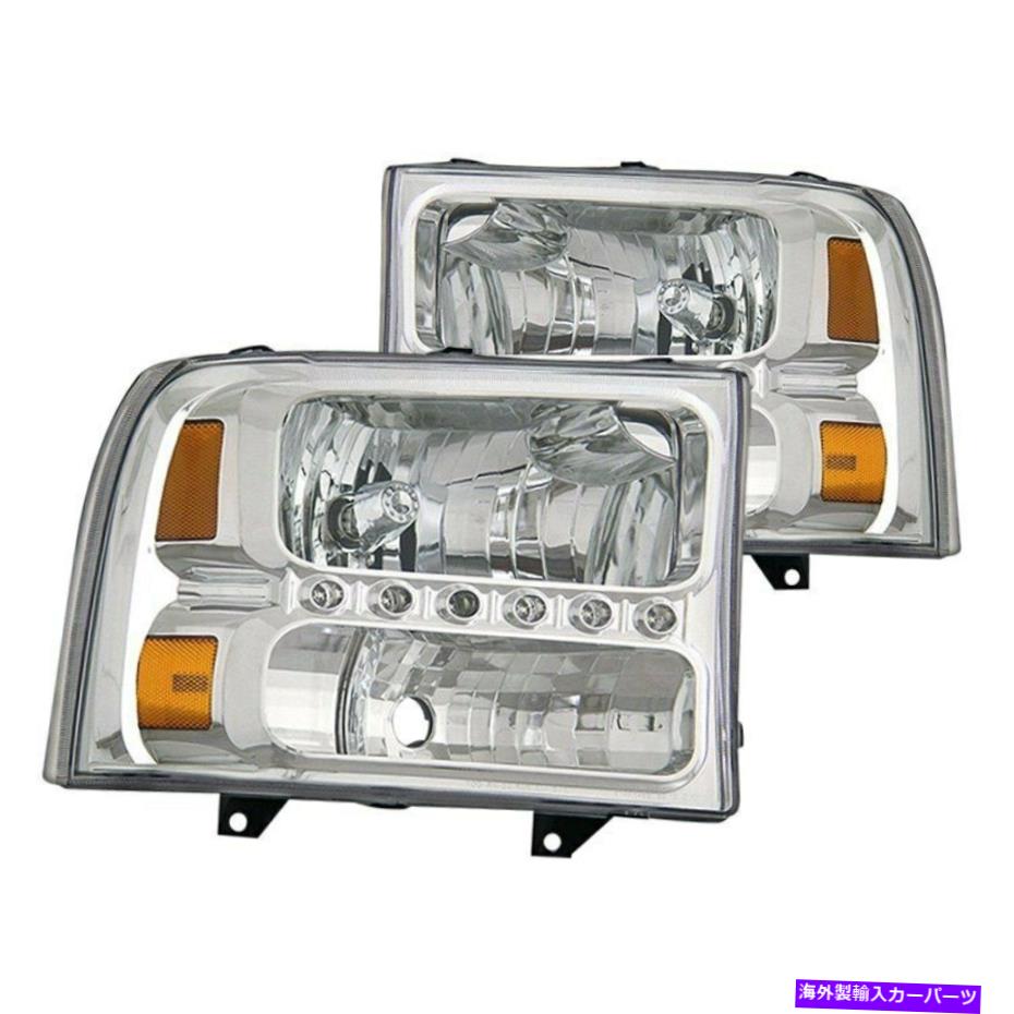 USヘッドライト フォードエクスカーション00-04 CG Chrome EuroヘッドライトW駐車場LED For Ford Excursion 00-04 CG Chrome Euro Headlights w Parking LEDs【並行輸入品】｜Us Custom Parts Shop USDM