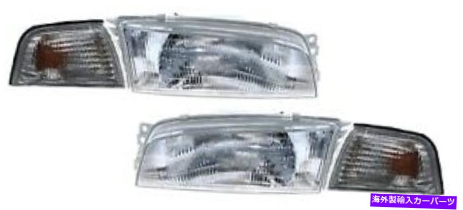 USヘッドライト *新しい*ヘッドライトランガンindのための三菱ランサーCE 4DRセダン6/1996 - 6/1998セット *NEW* HEAD LIGHT LAMP IND for MITSUBISHI LANCER CE 4DR SEDAN 6/1996 - 6/1998 SET【並行輸入品】