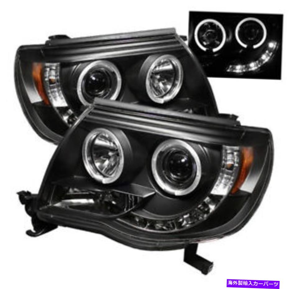 USヘッドライト Spyder LED Haloブラックプロジェクターヘッドライト05-11トヨタタコマ - 5011916 Spyder LED Halo Black Projector Headlights for 05-11 Toyota Tacoma - 5011916【並行輸入品】