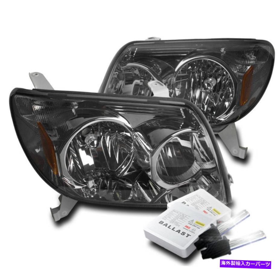 USヘッドライト 2003年から2005年トヨタ4RUNNER 4ランナースモーククリスタルヘッドライトランプ+ 8KキセノンHID FOR 2003-2005 TOYOTA 4RUNNER 4 RUNNER SMOKE CRYSTAL HEADLIGHT LAMP +8K XENON HID【並行輸入品】