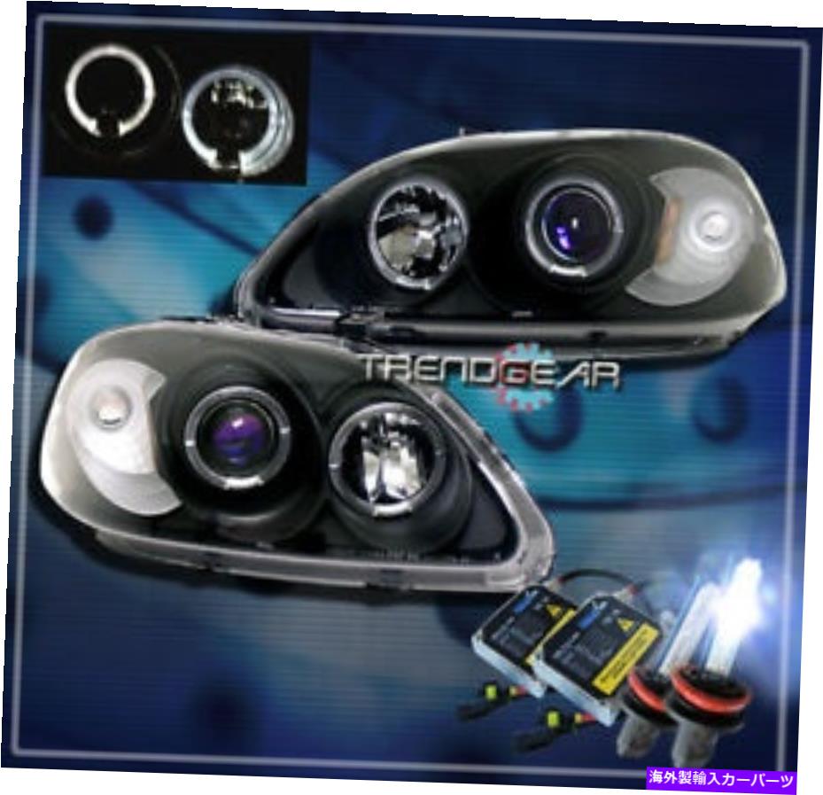 USヘッドライト 1997年1997年1997 1998ホンダシビックハロープロジェクターヘッドライト+ HID 8Kキセノンランプブラック FOR 1996 1997 1998 HONDA CIVIC HALO PROJECTOR HEADLIGHTS+HID 8K XENON LAMP BLACK【並行輸入品】|Us Custom Parts Shop USDM