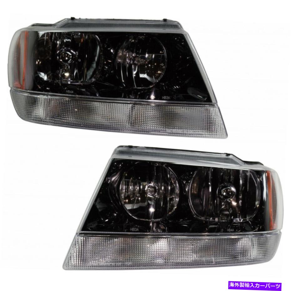 USヘッドライト Jeep Grand Cherokee Headlight 1999-2004ペアLHとRH側CAPA CH2502121C For Jeep Grand Cherokee Headlight 1999-2004 Pair LH and RH Side CAPA CH2502121C【並行輸入品】