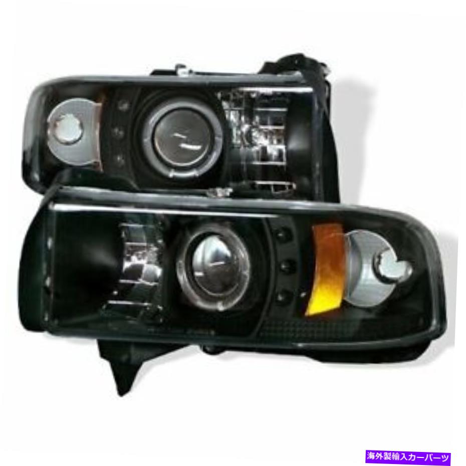USヘッドライト スパイダーオートダッジRAM 1500/2500/3500ブラックハロゲンLEDプロジェクターヘッドライト Spyder Auto Dodge Ram 1500/2500/3500 Black Halogen LED Projector Headlight【並行輸入品】